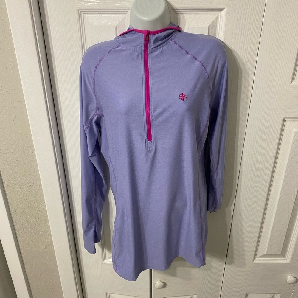 Coolibar Women’s Hooded Swim Shirt/Rash Guard - Medium